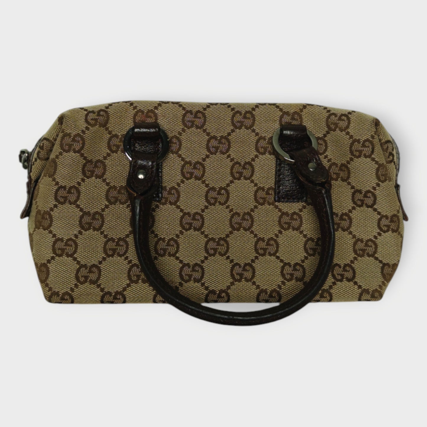 Monogram Canvas Leather Mini Boston Bag