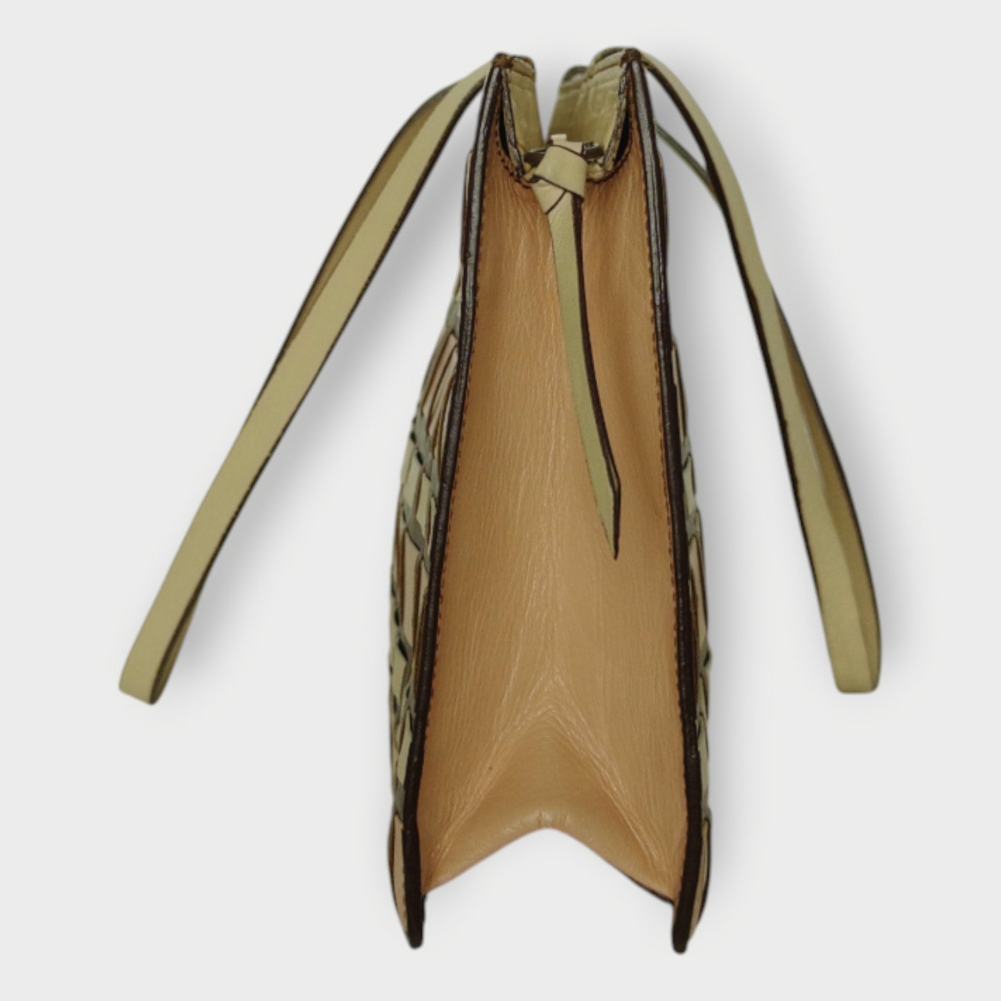 Leather Woven Zip Bag