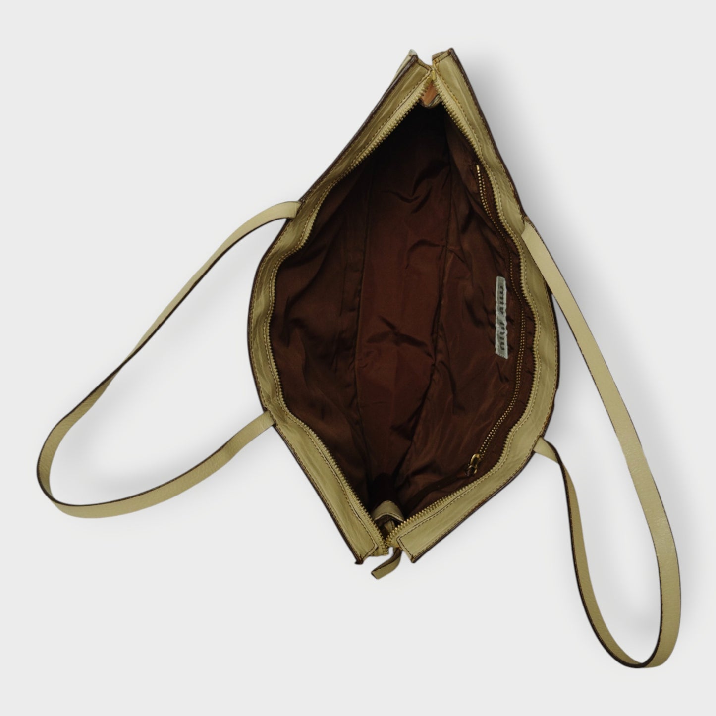 Leather Woven Zip Bag