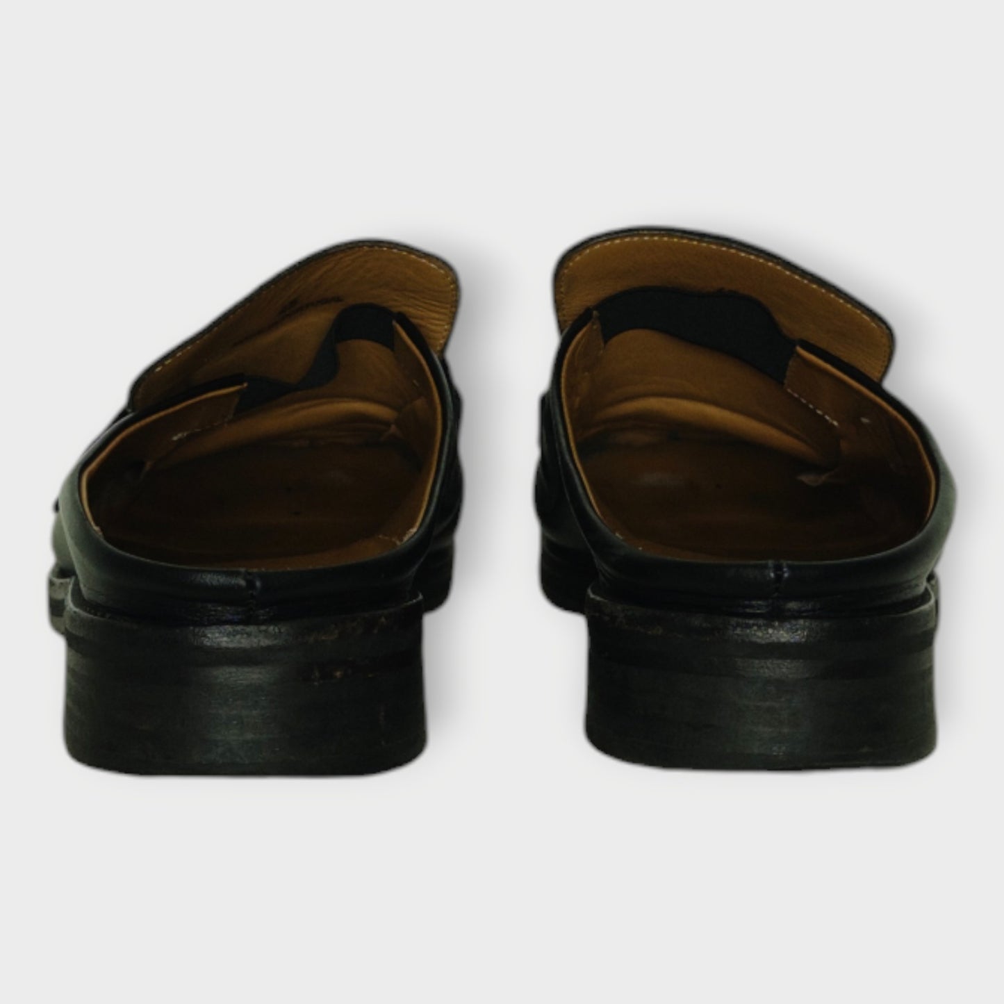 Leather Square Toe Loafers