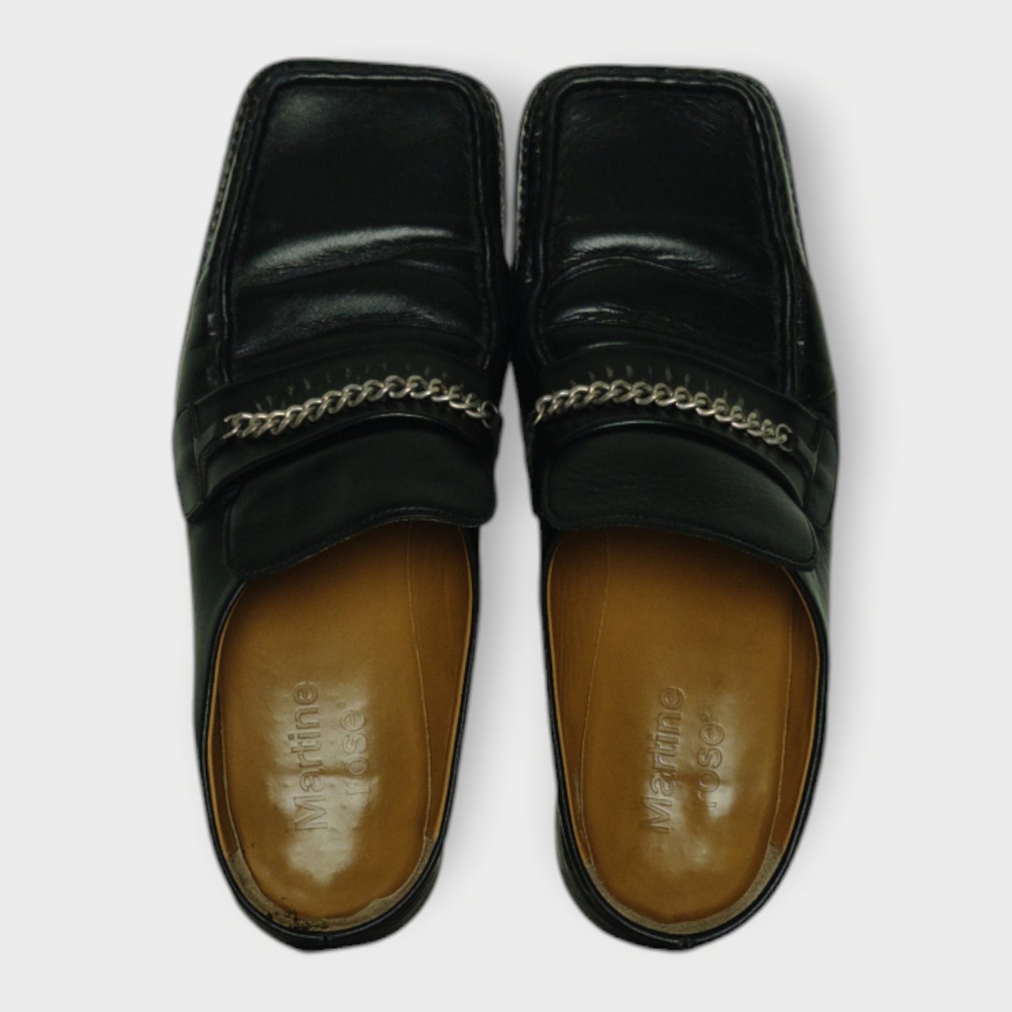 Leather Square Toe Loafers