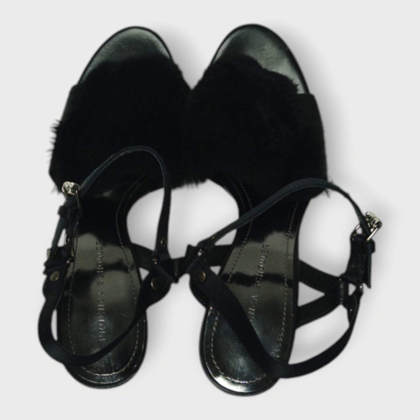 Fluffy Sculptural Metal Heels