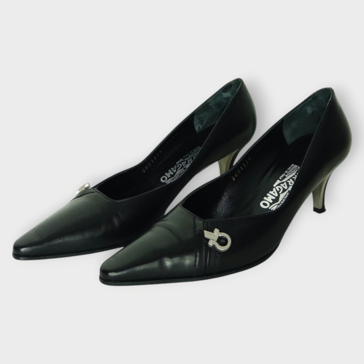Leather Point Toe Pumps