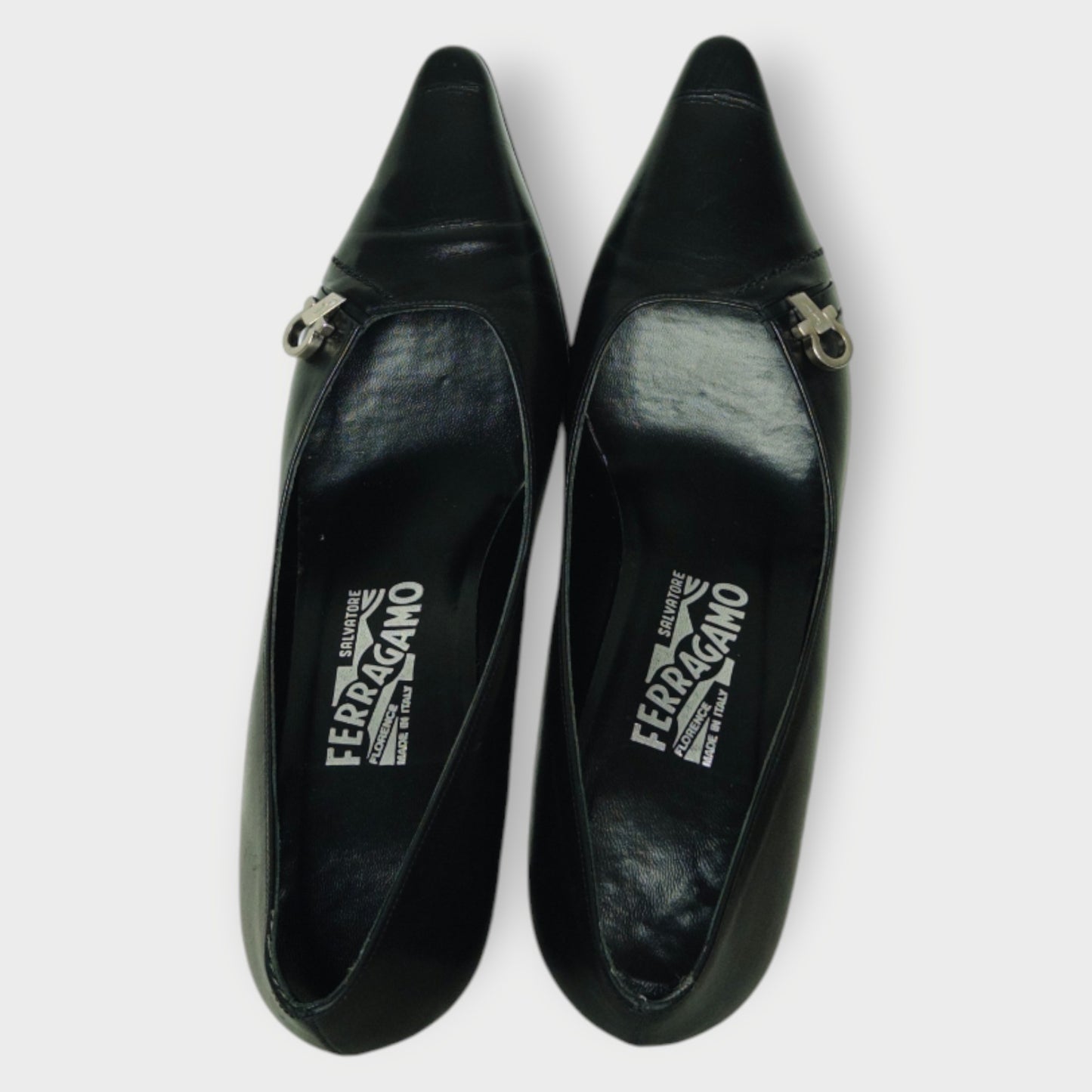 Leather Point Toe Pumps