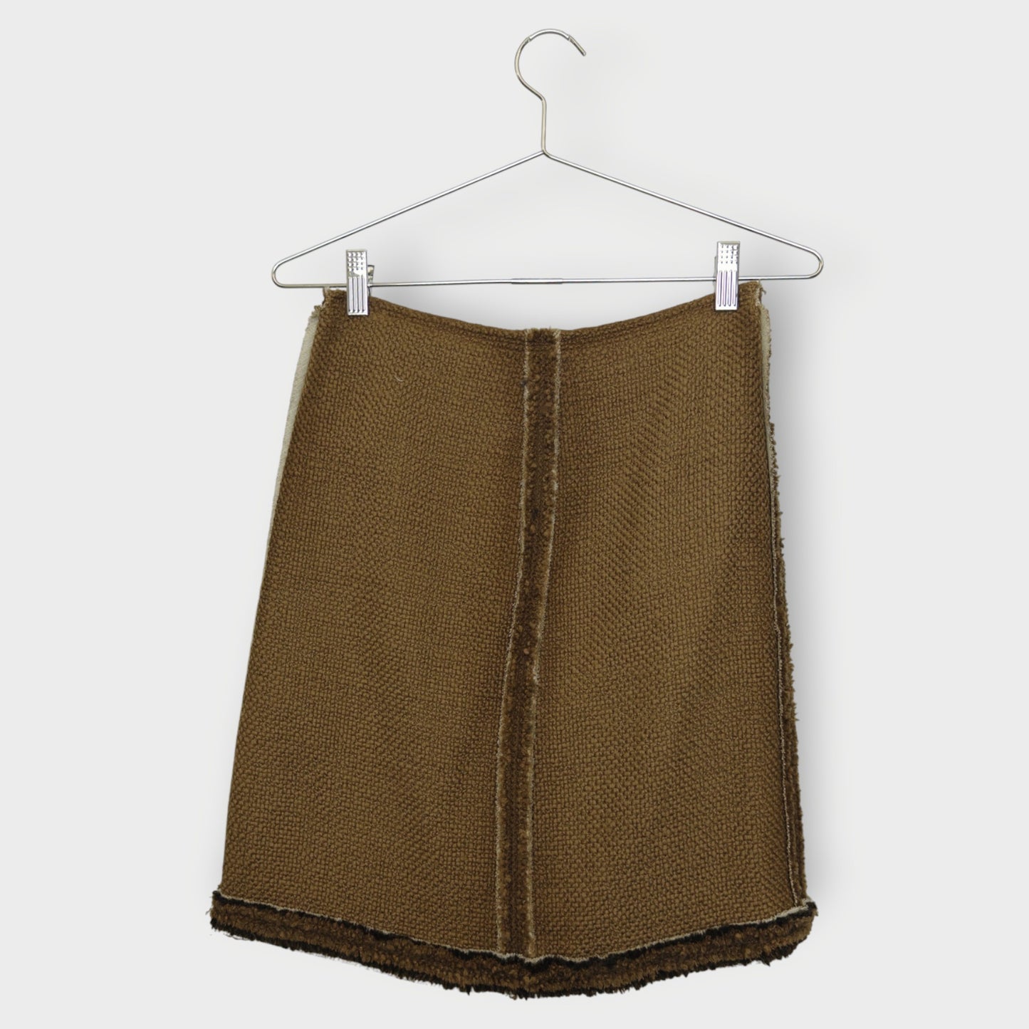 Wool Tweed Midi Skirt