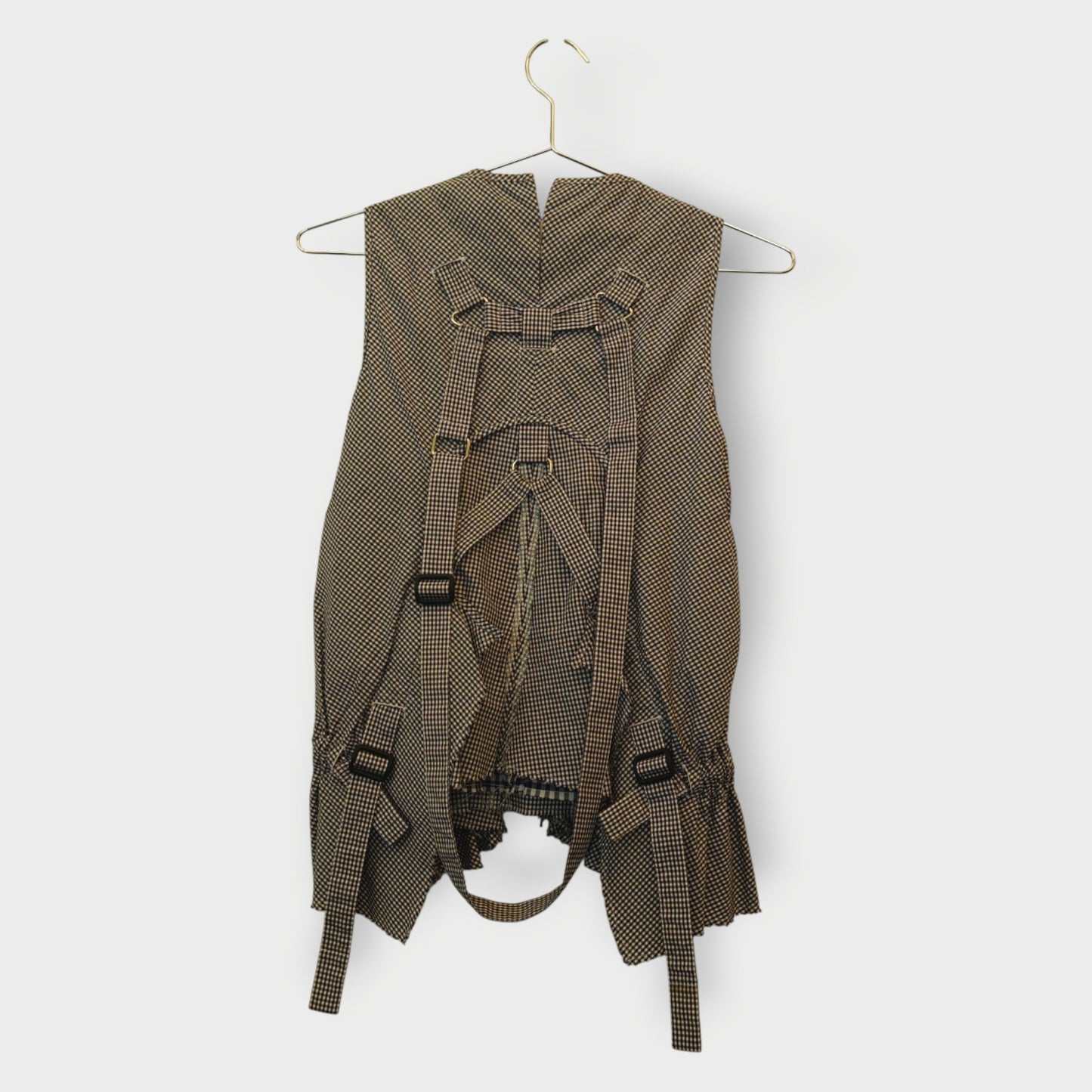 Gingham Utility Assym Top