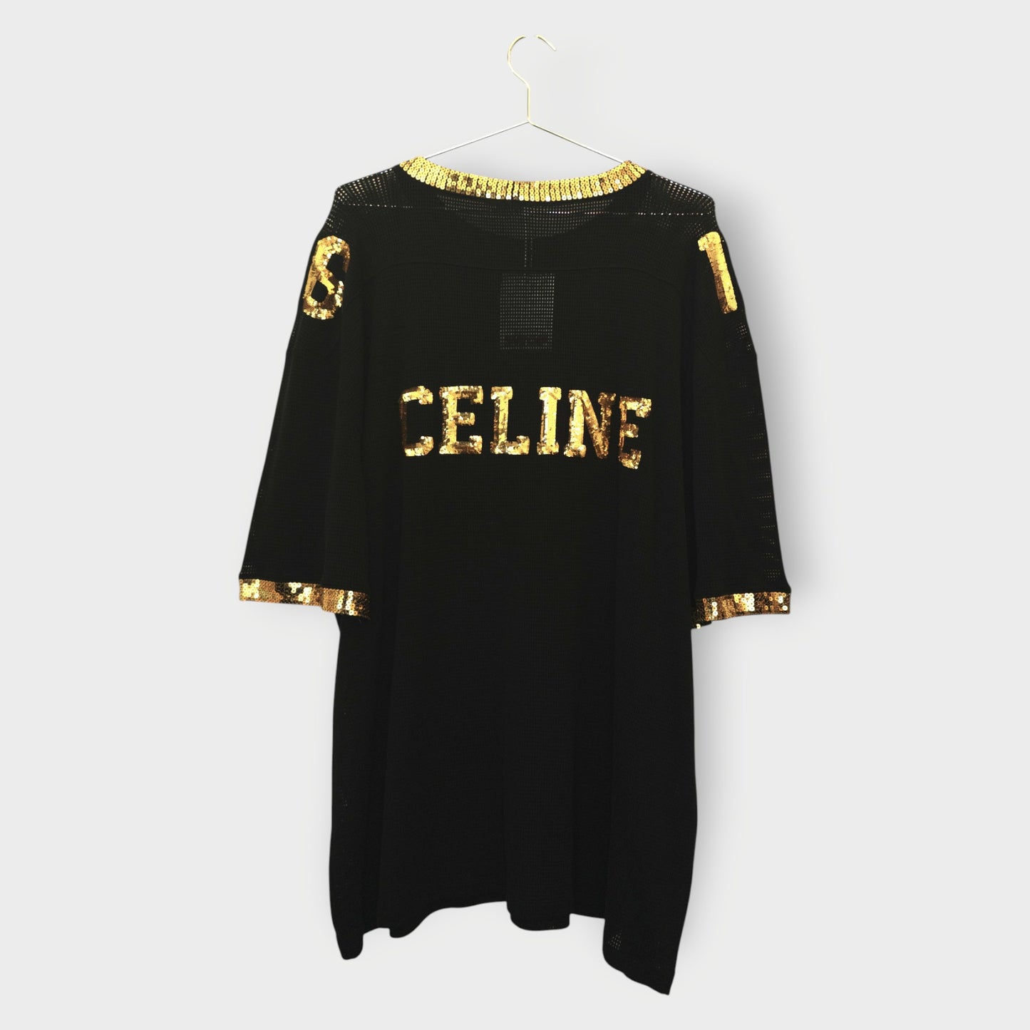 Sequin Mesh Jersey Tee