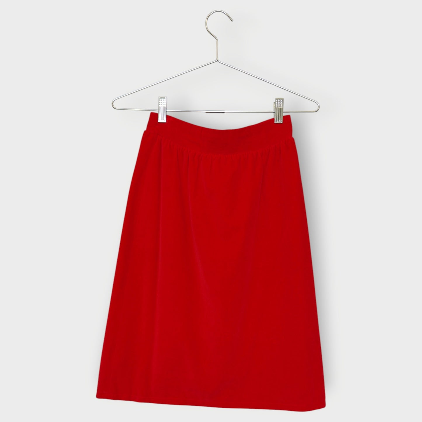 Cotton Velvet Rounded Split Midi