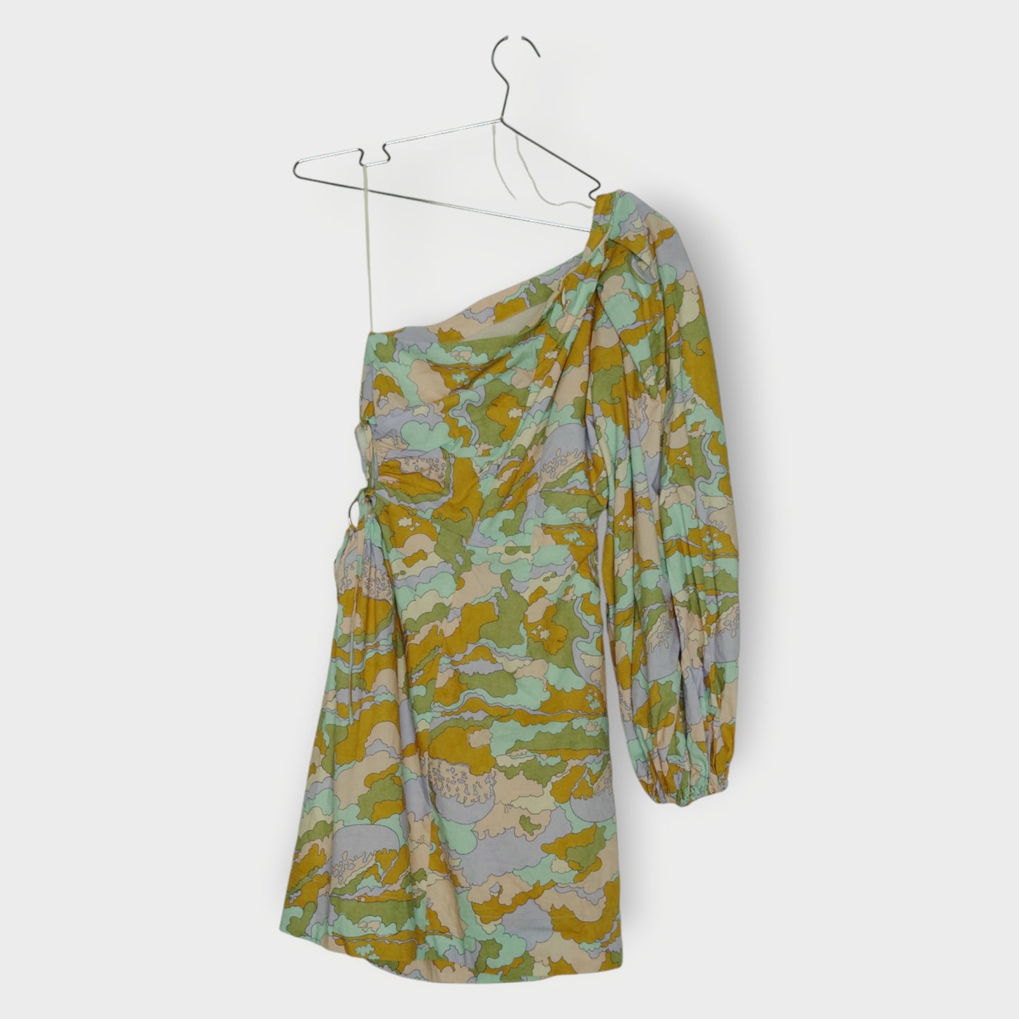 Mustard Green One Shoulder Mini