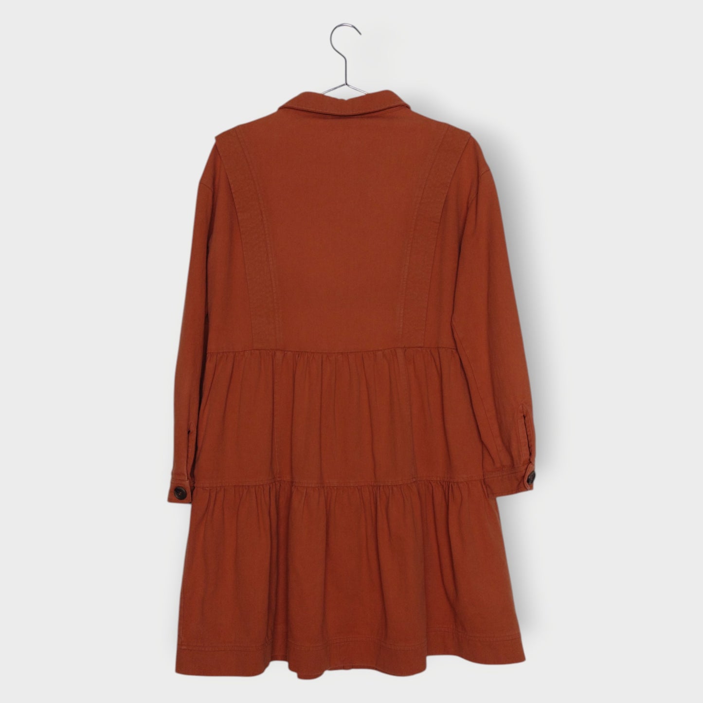 Cotton Button Down Midi Dress