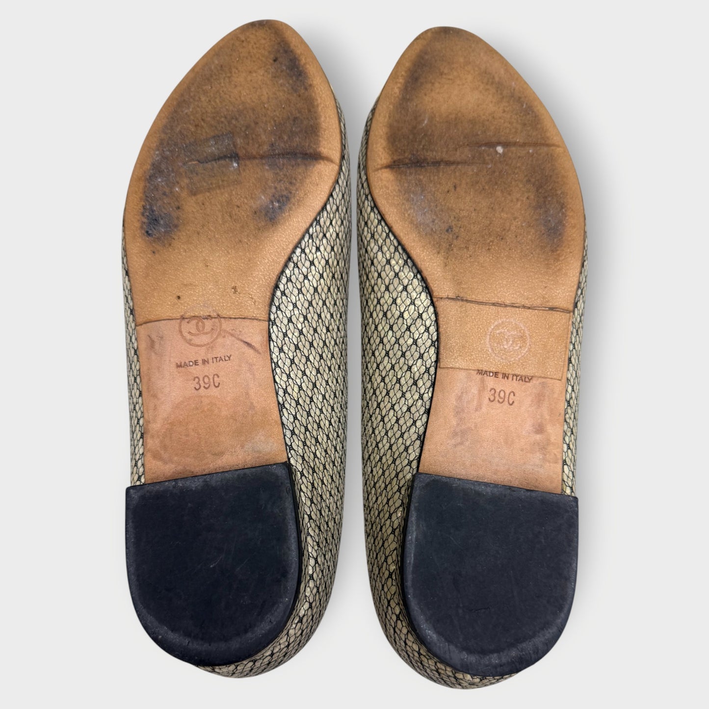 Patent & Gold Ballet Flat