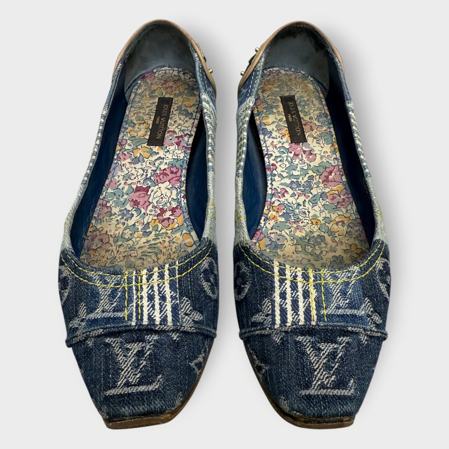 Denim Patchwork Ballet Flats