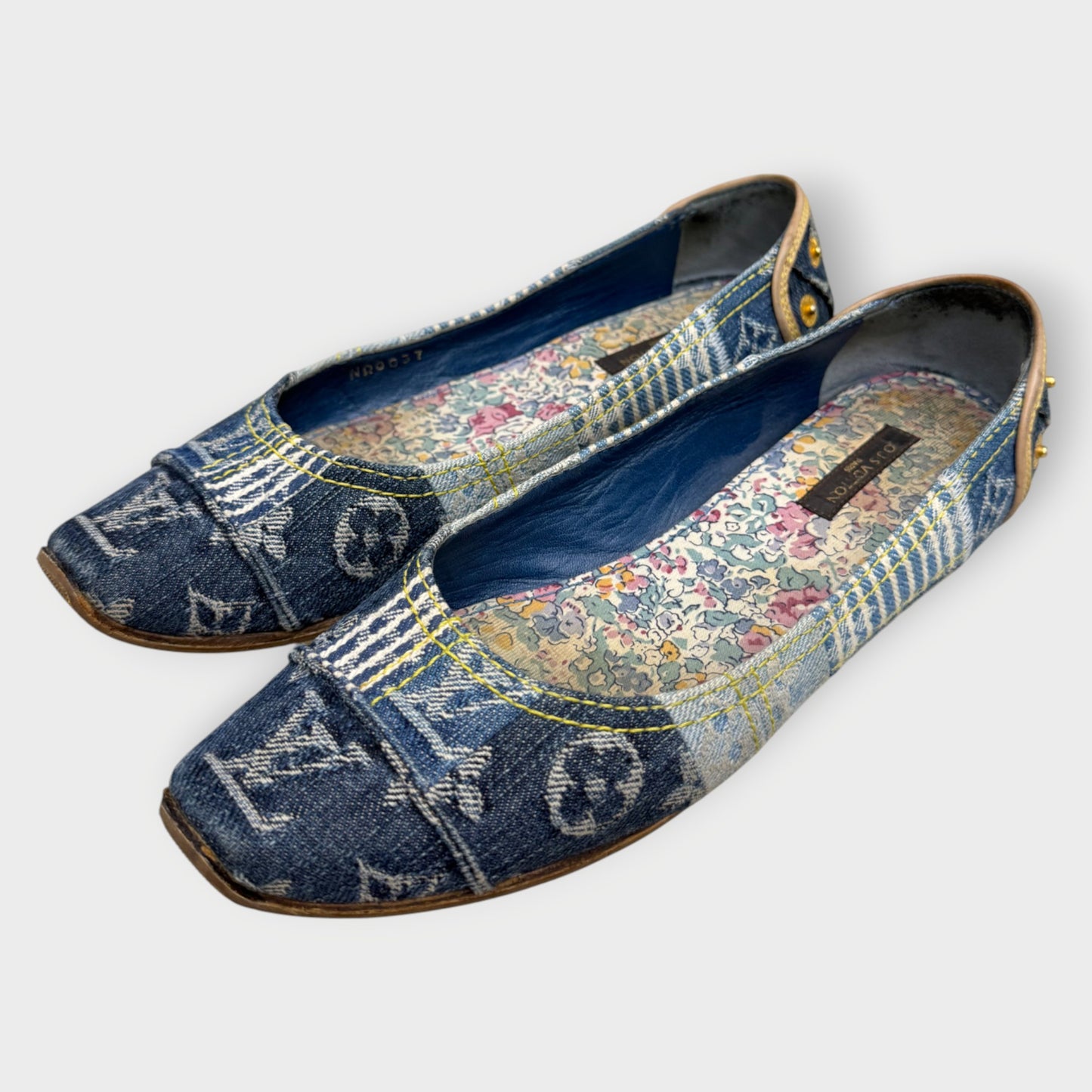 Denim Patchwork Ballet Flats