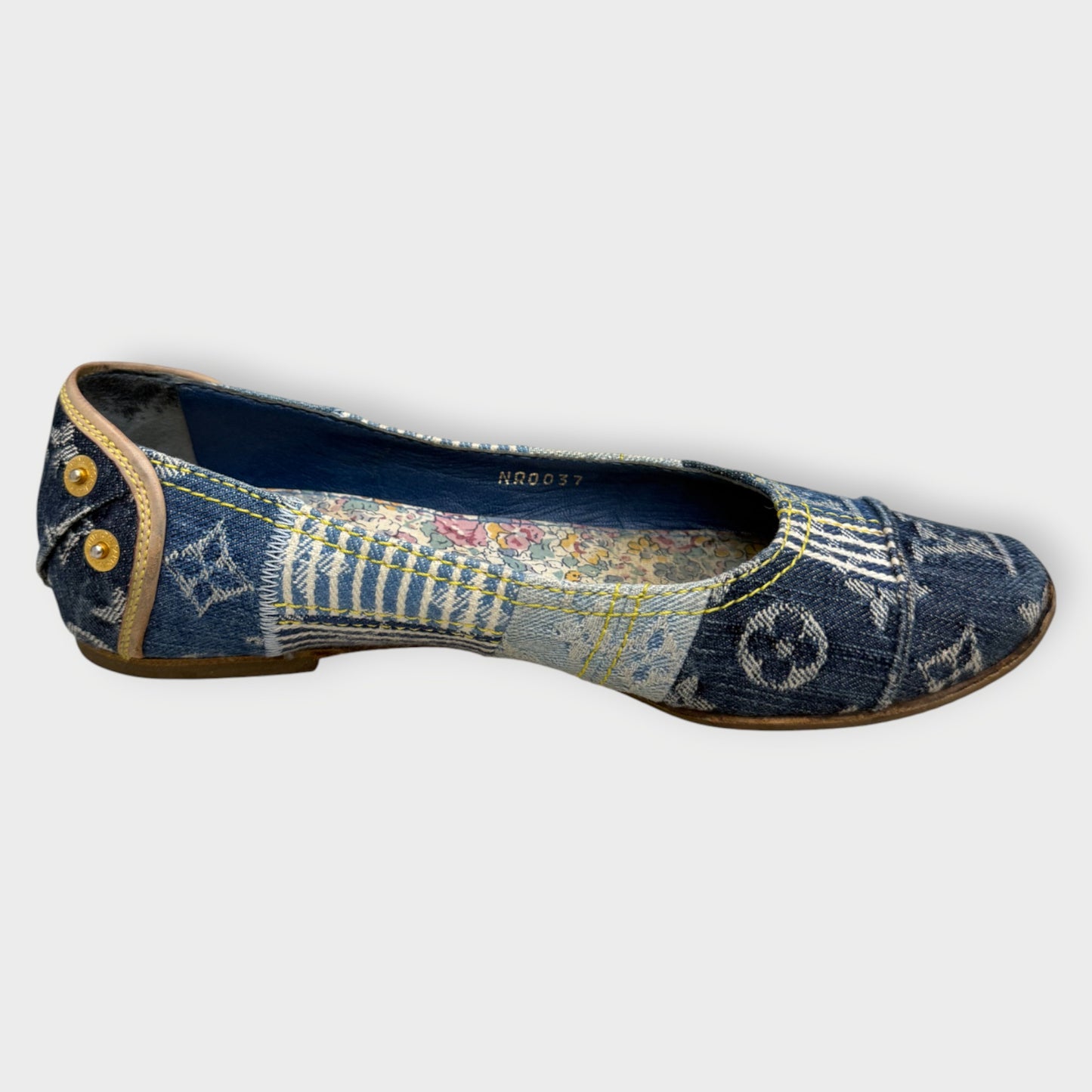 Denim Patchwork Ballet Flats