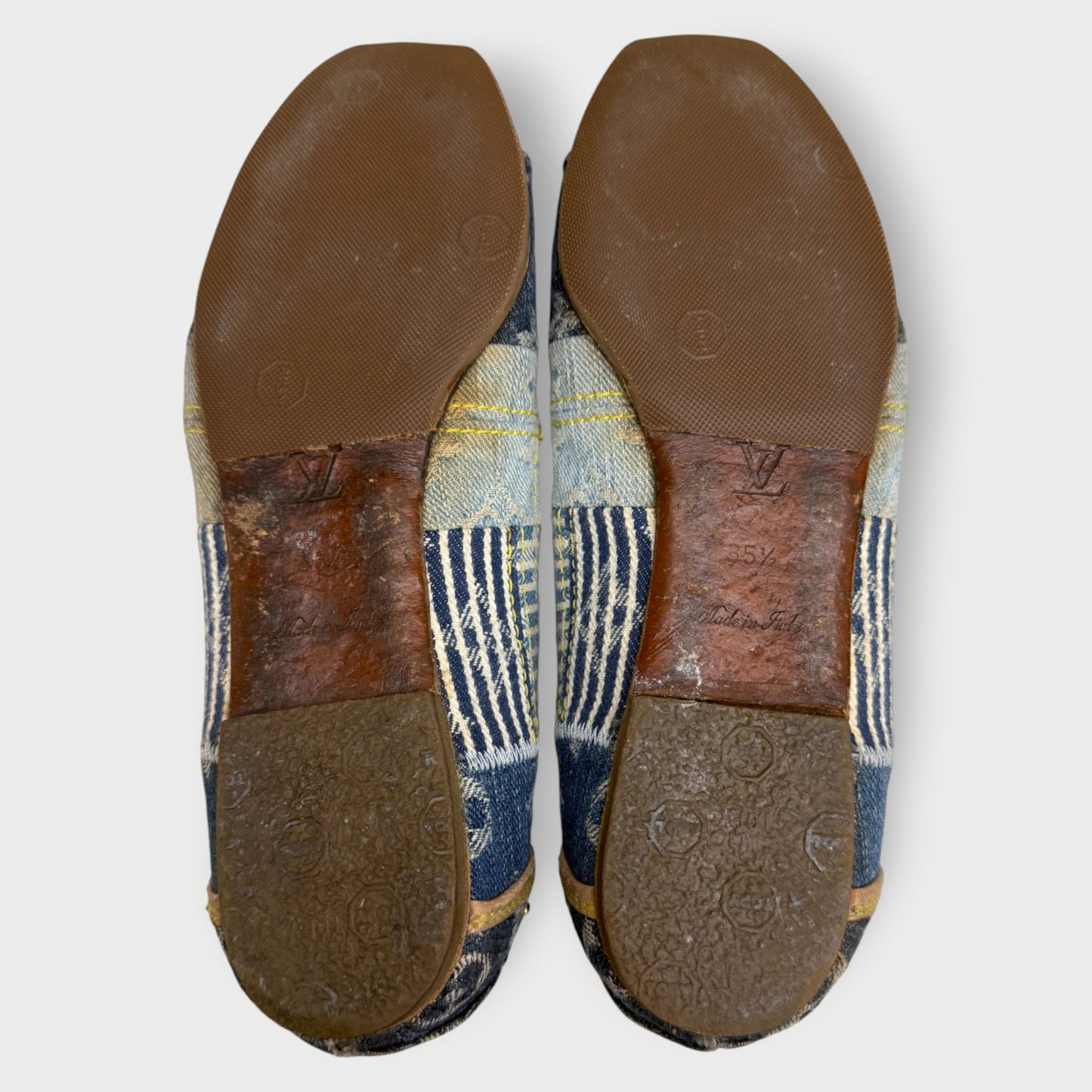 Denim Patchwork Ballet Flats