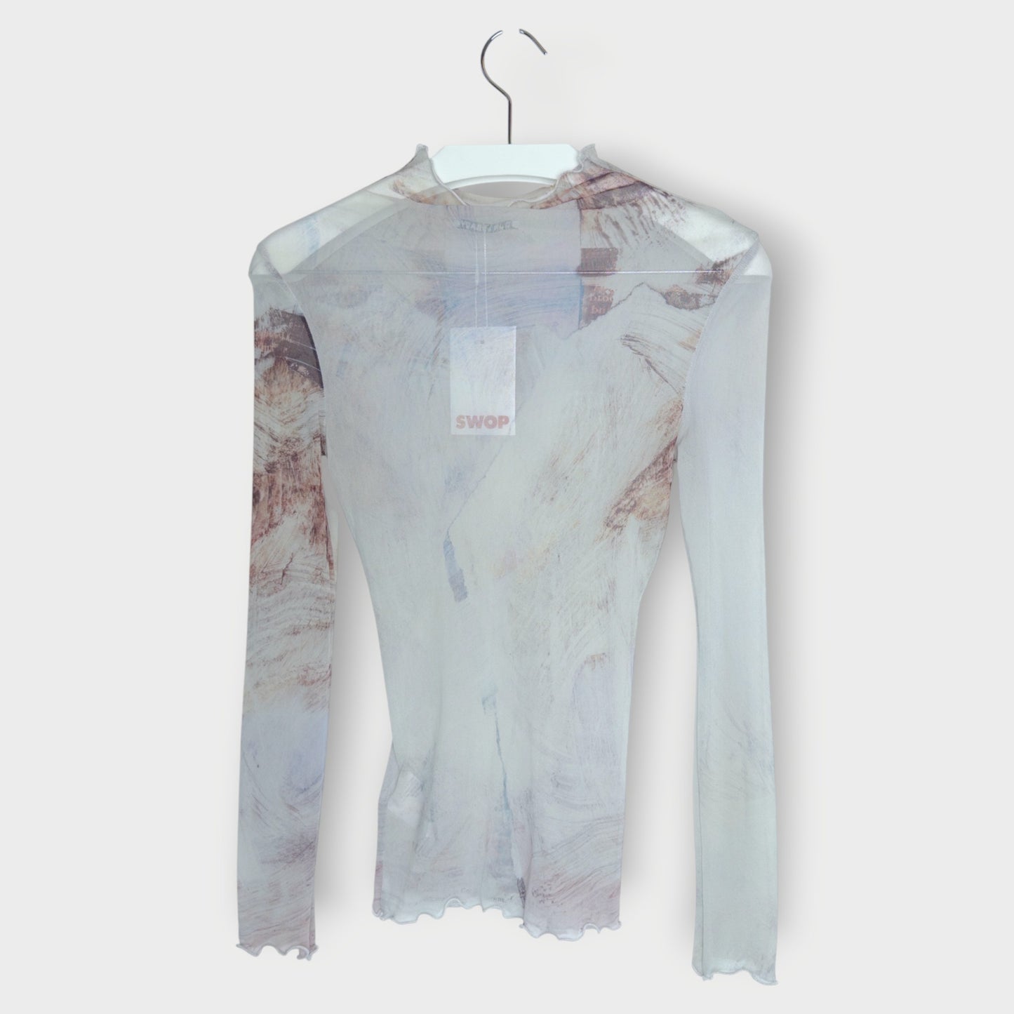 Etching Mesh Turtleneck