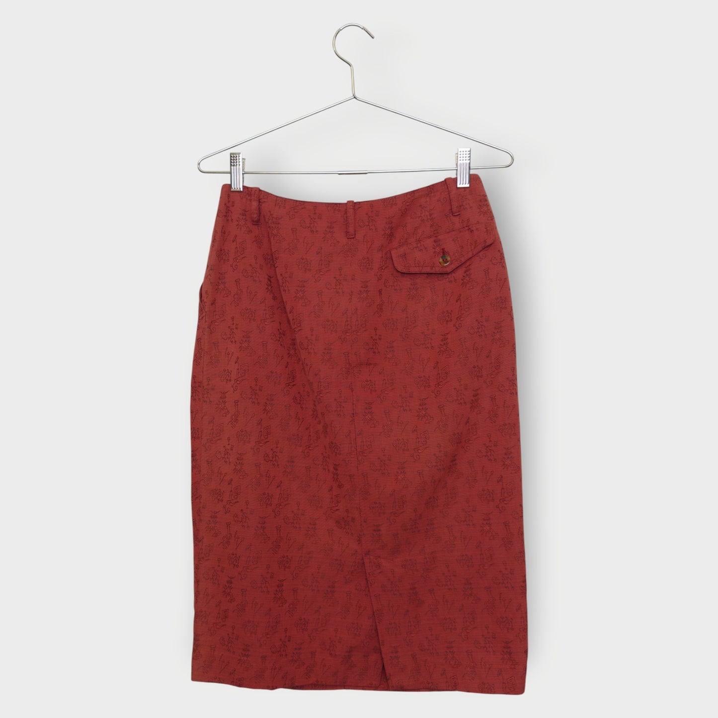 Embroidered Midi Skirt