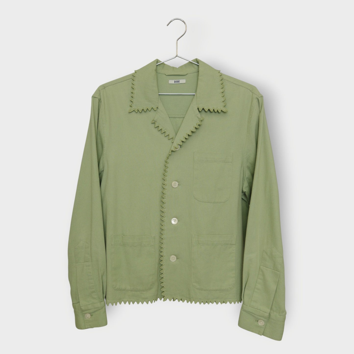 Cotton Zigzag Trim Chores Shirt