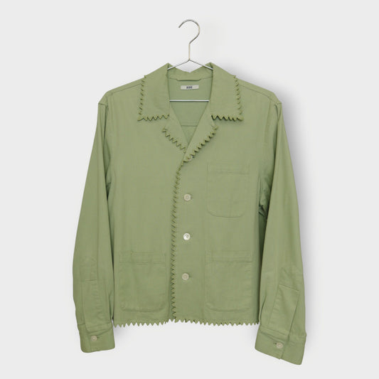 Cotton Zigzag Trim Chores Shirt