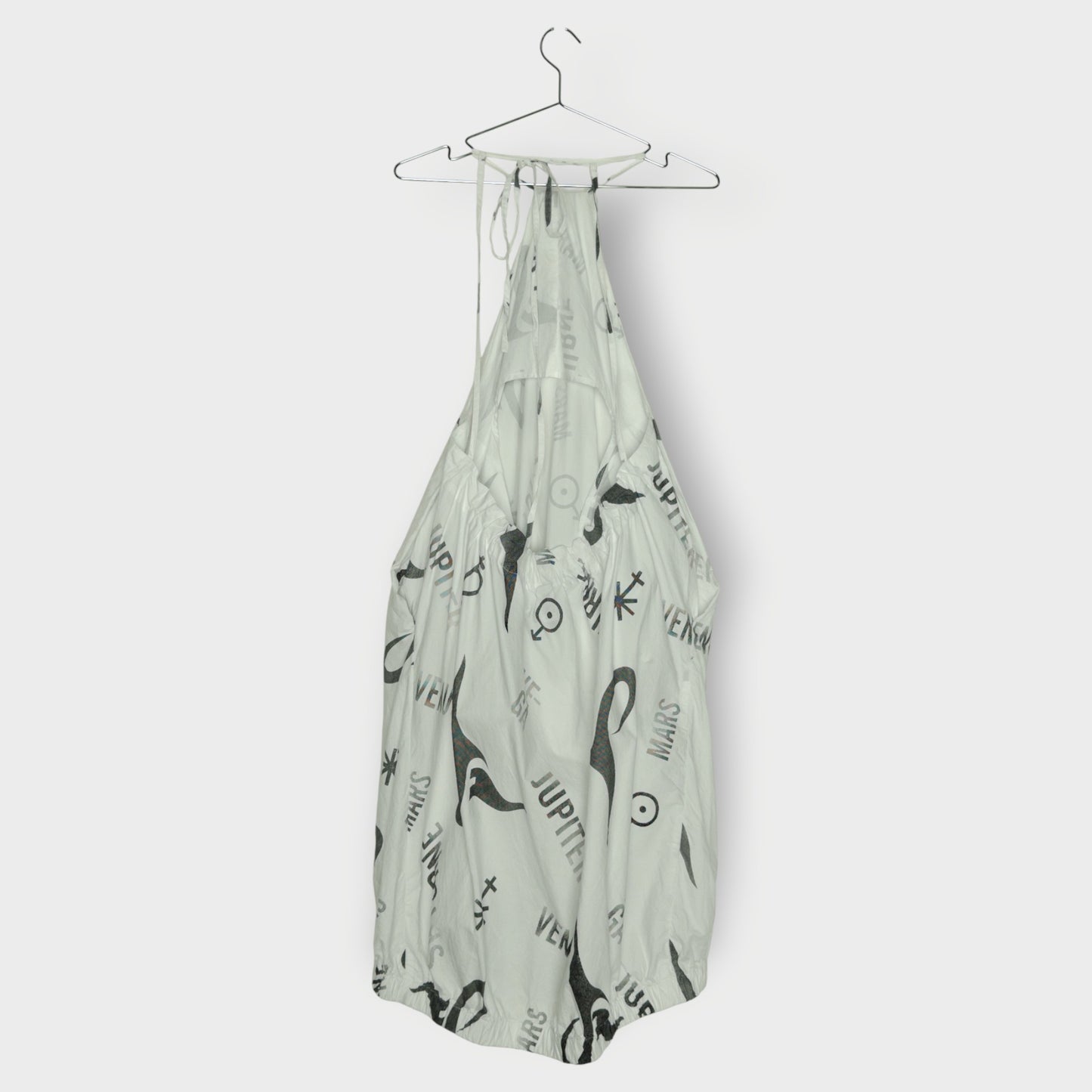 Planet Print Halter Neck Dress
