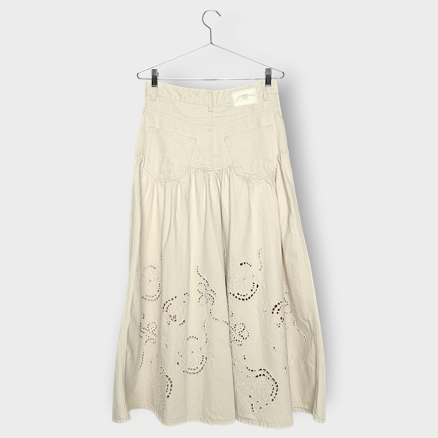 Denim Broderie Anglaise Skirt