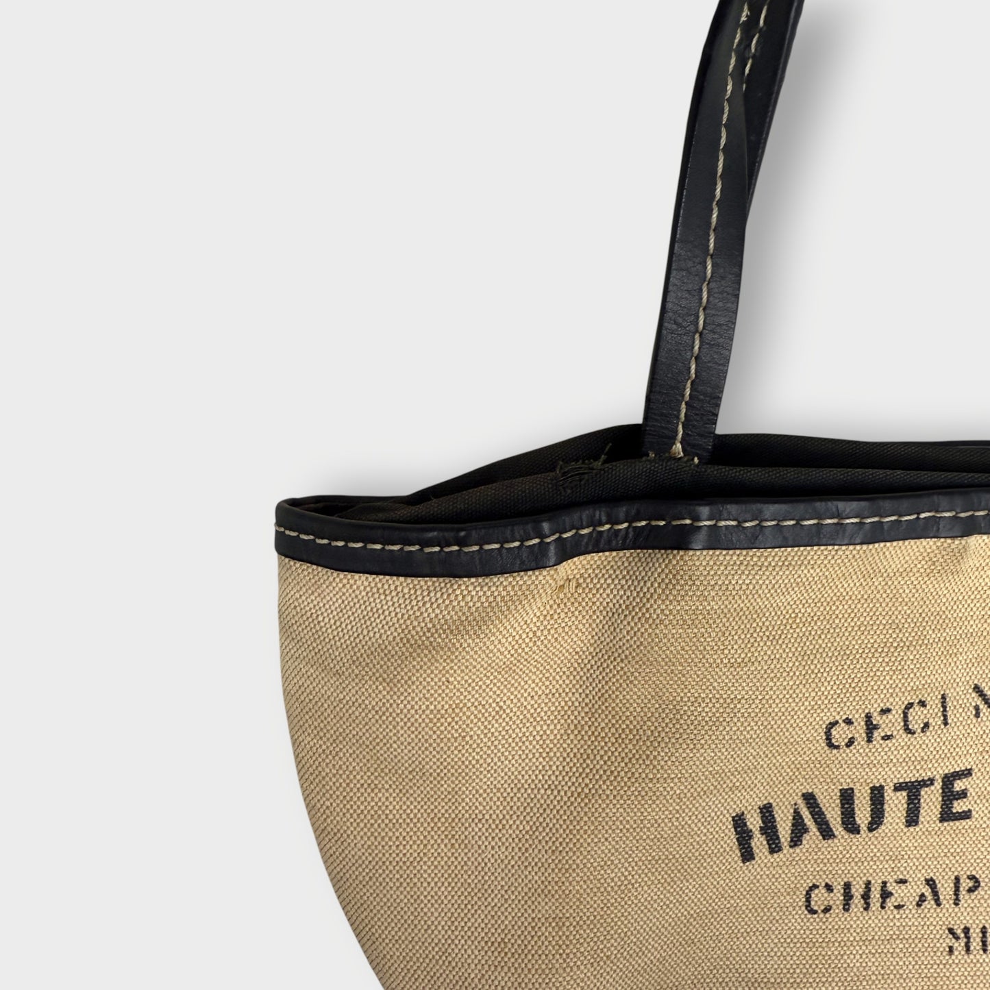 Canvas Haute Couture Logo Bag