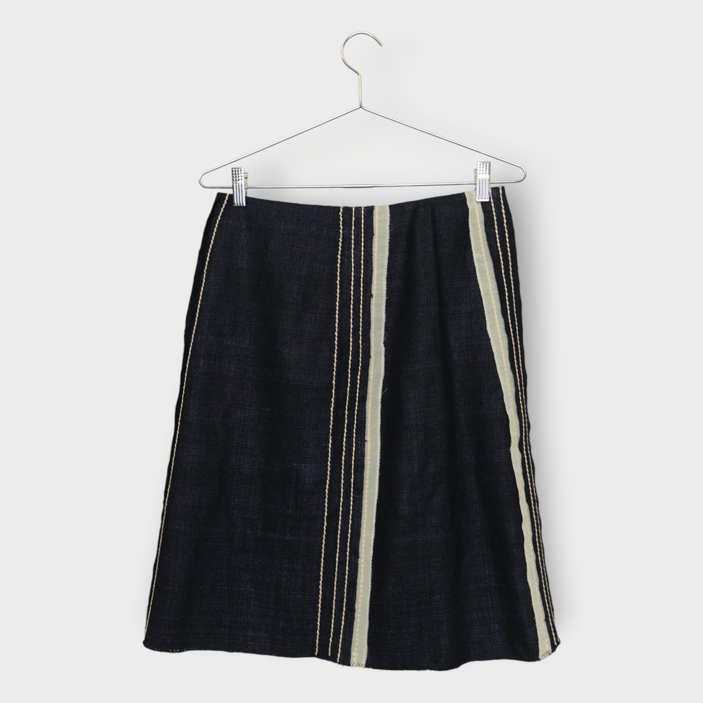 Tweed Panelled Midi Skirt