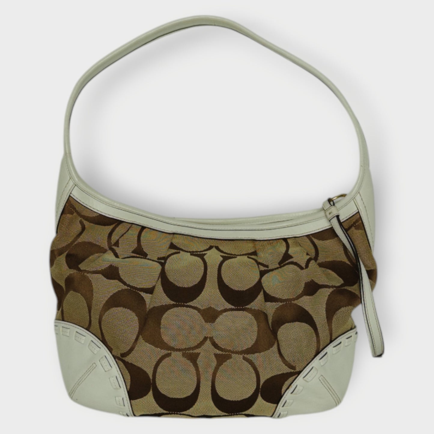 Monogram White Leather Hamilton Bag