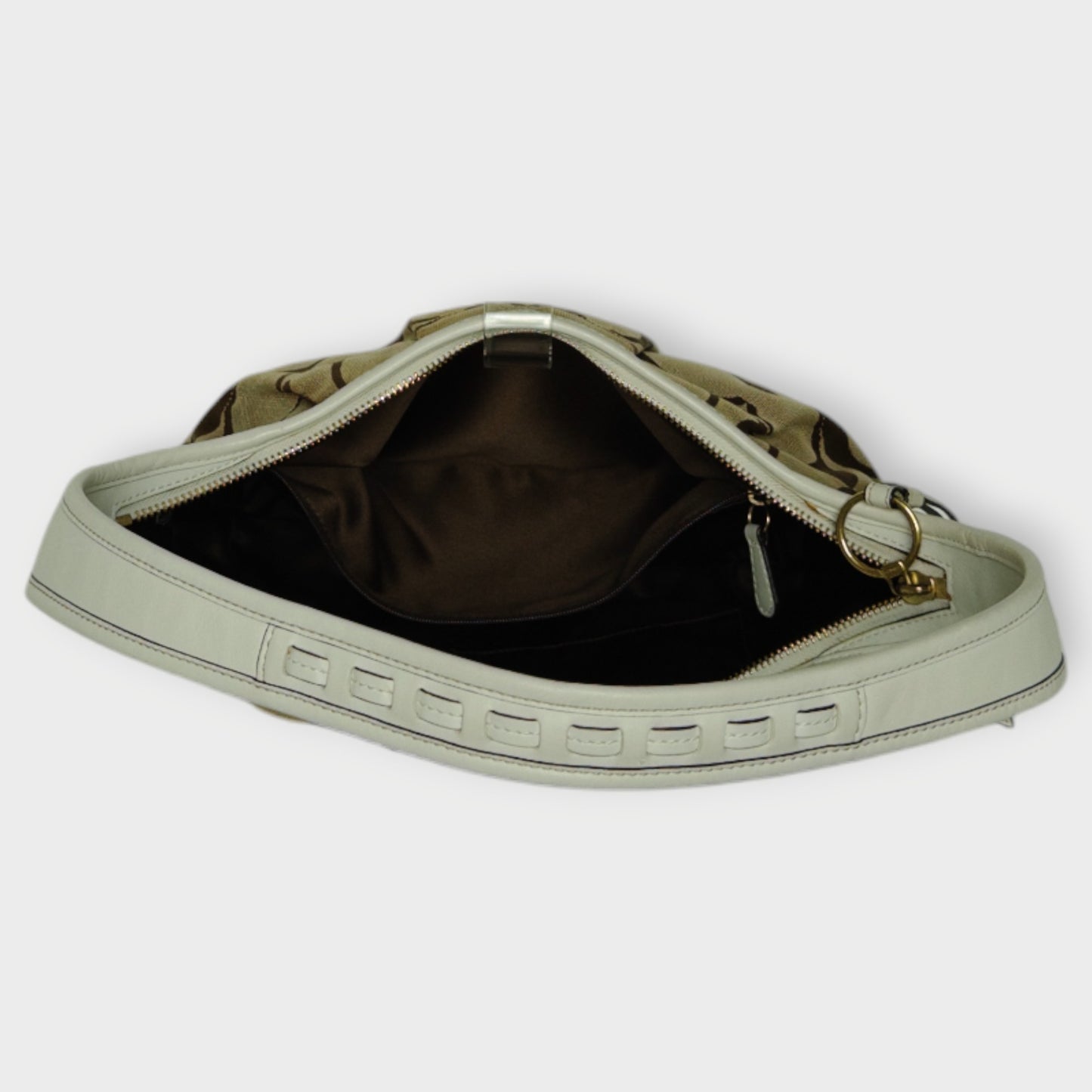 Monogram White Leather Hamilton Bag