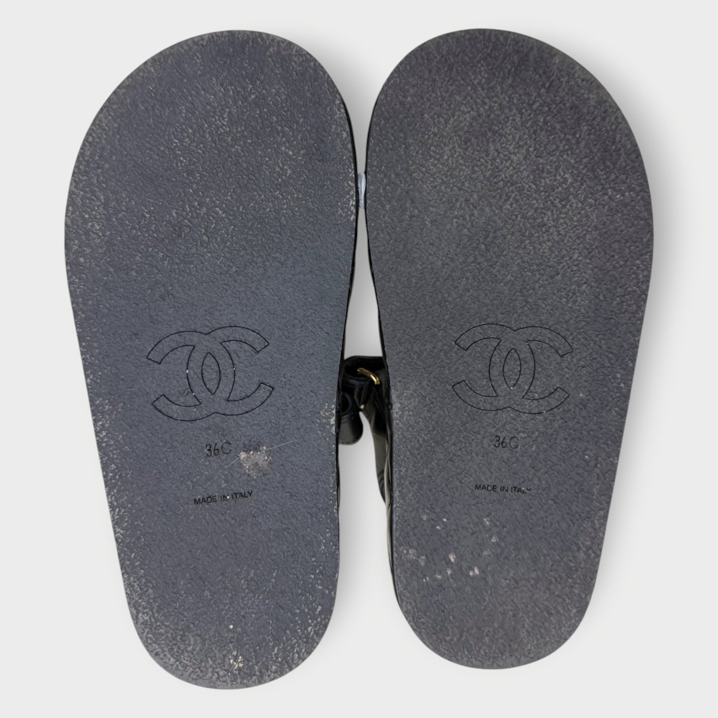 Quilted CC Logo Sandals