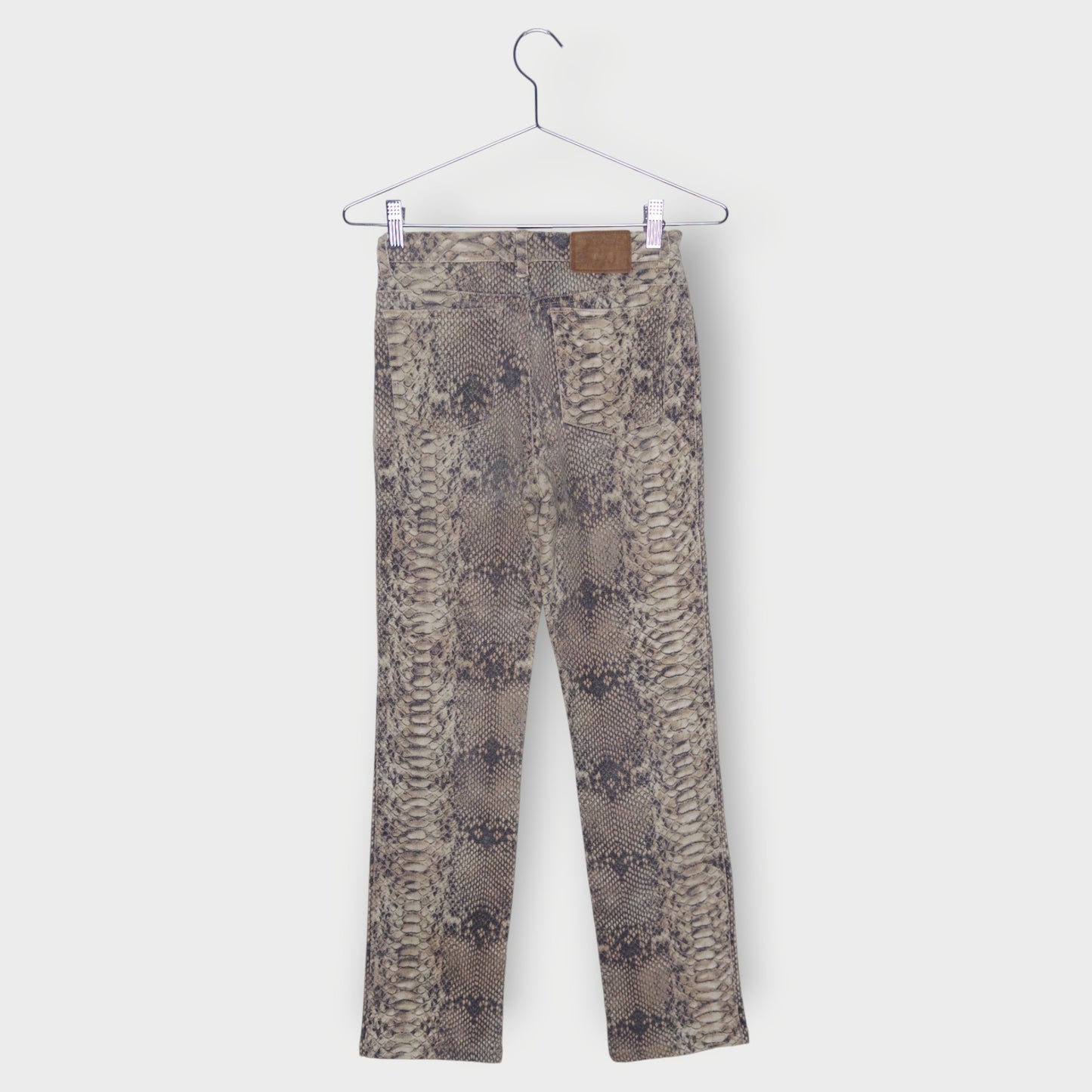 Snakeskin Print Straight Leg Jeans