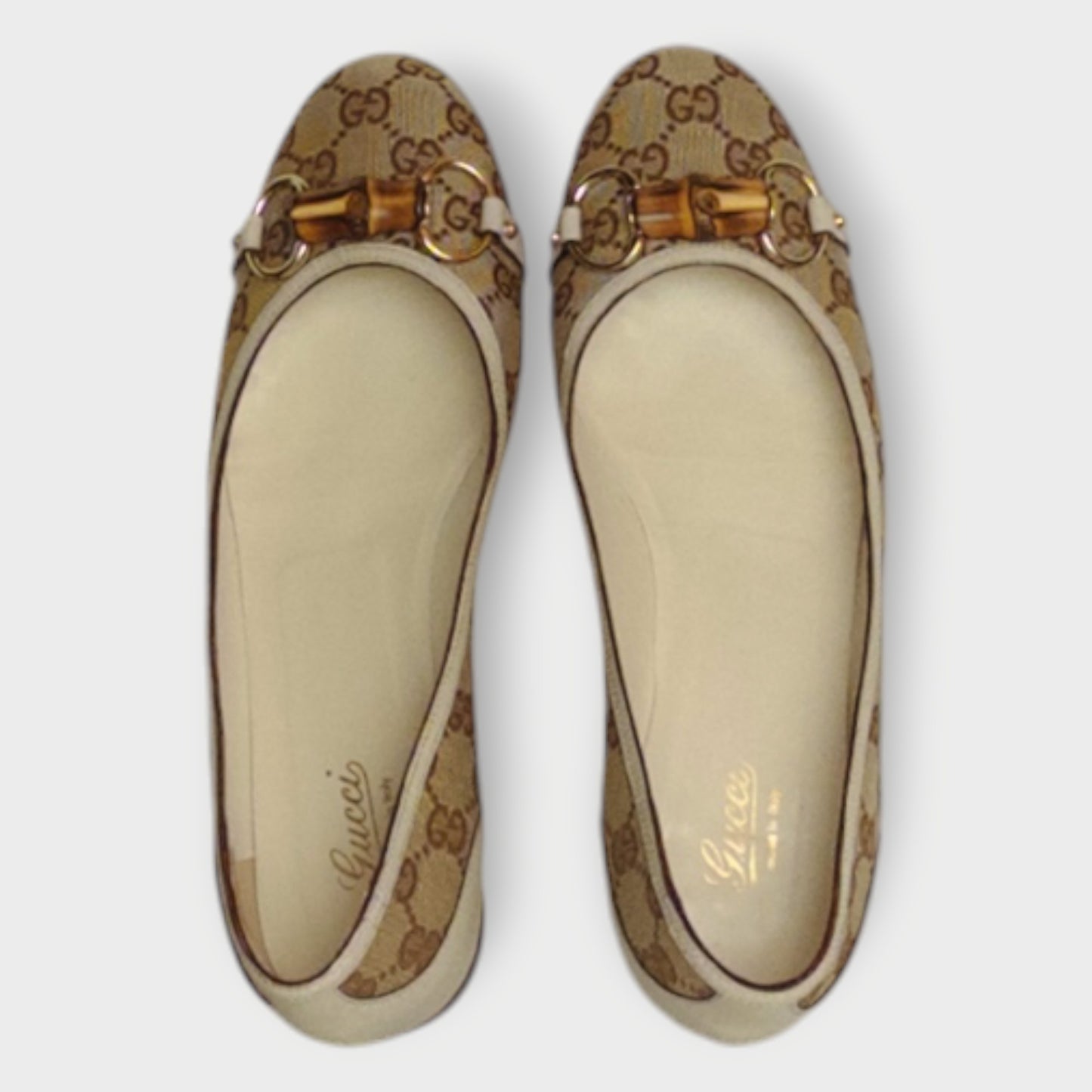 Monogram Bamboo Horse-bit Ballet Flats