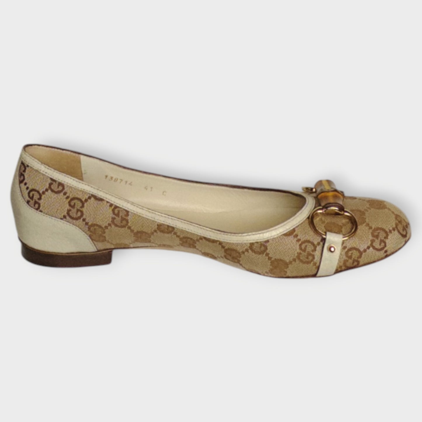 Monogram Bamboo Horse-bit Ballet Flats
