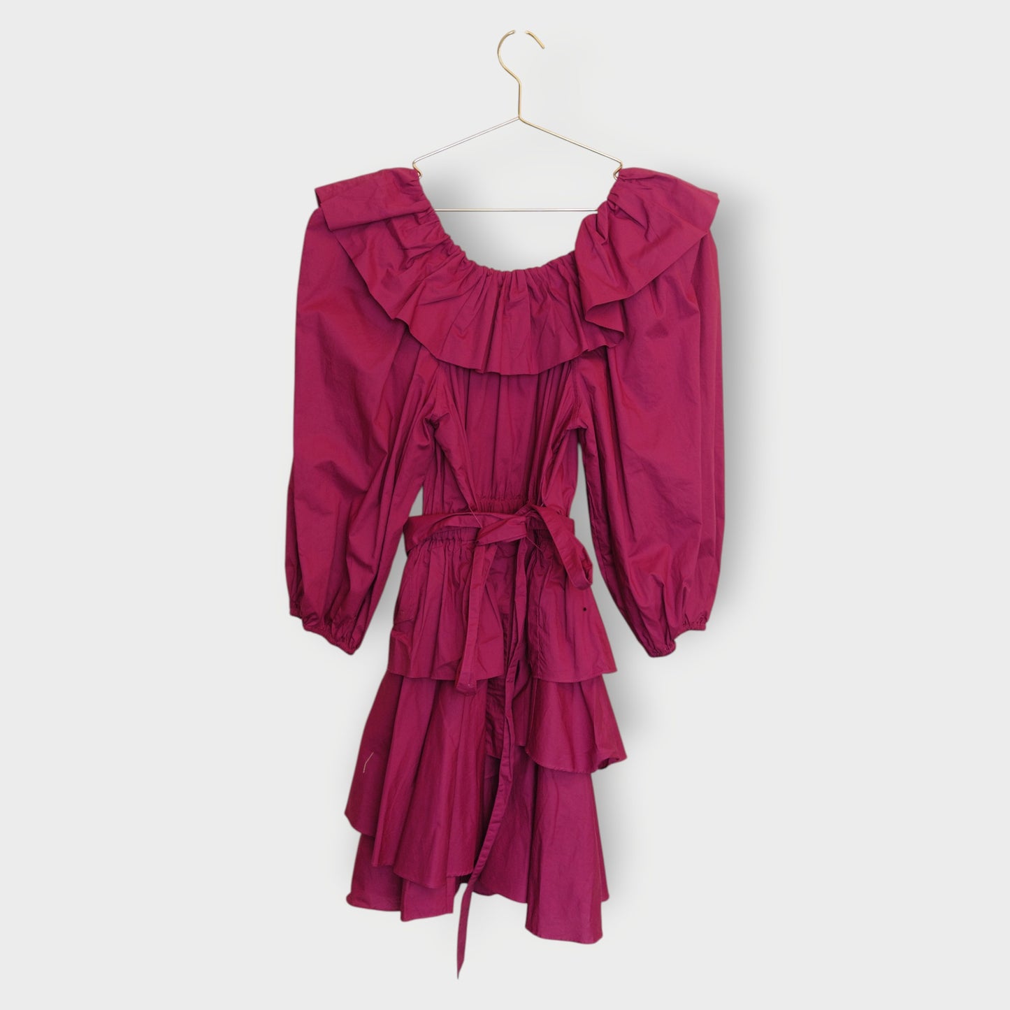 Fuschia Frill Mini Dress