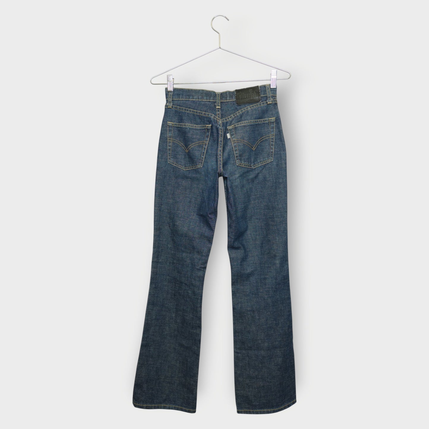 Darkwash Midrise Flare Jeans