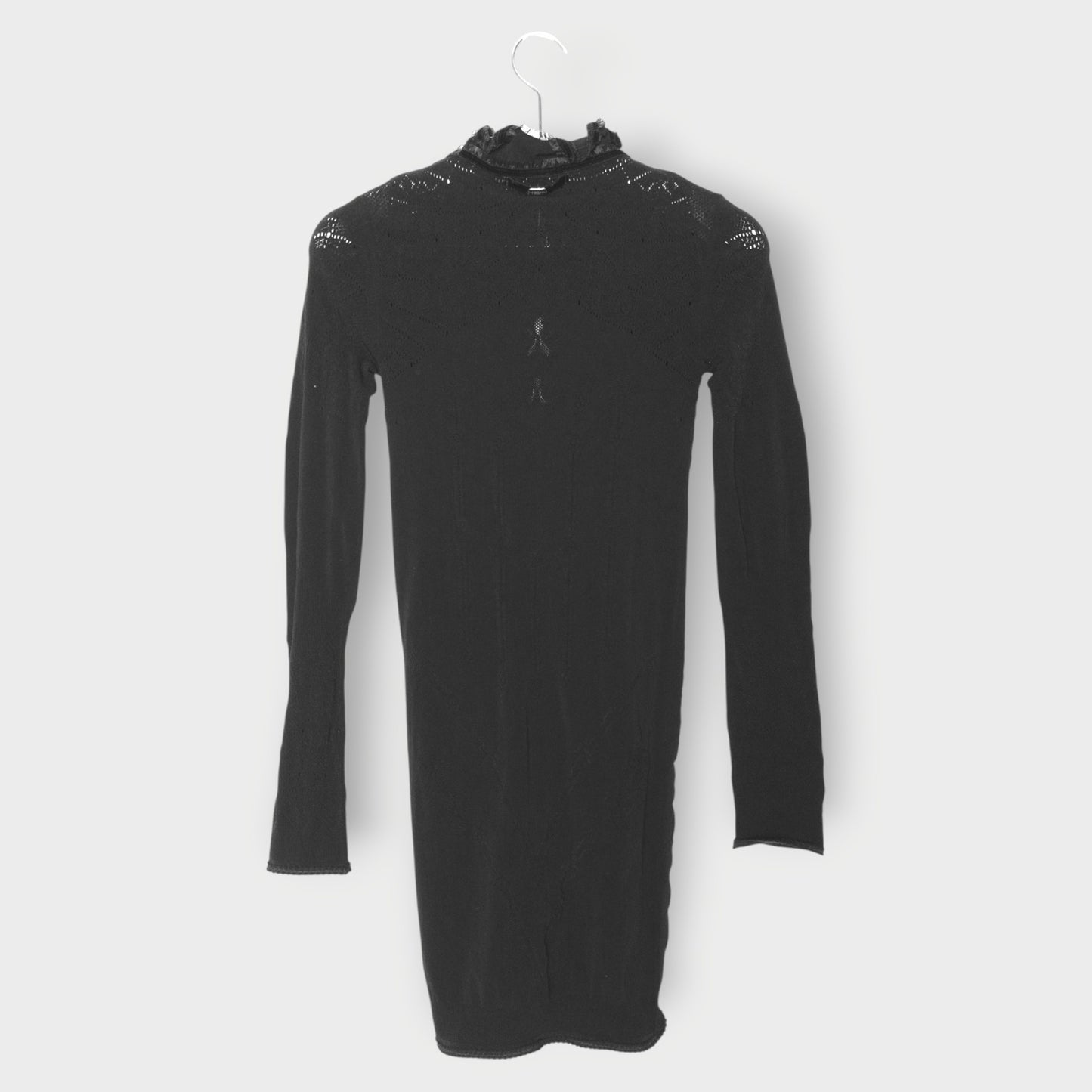 Fitted Silver Press Stud Front Dress