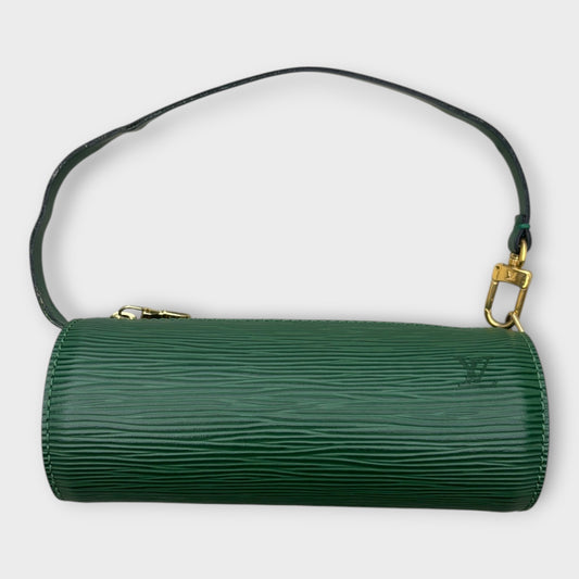 Green Epi Leather Mini Papillon Pochette