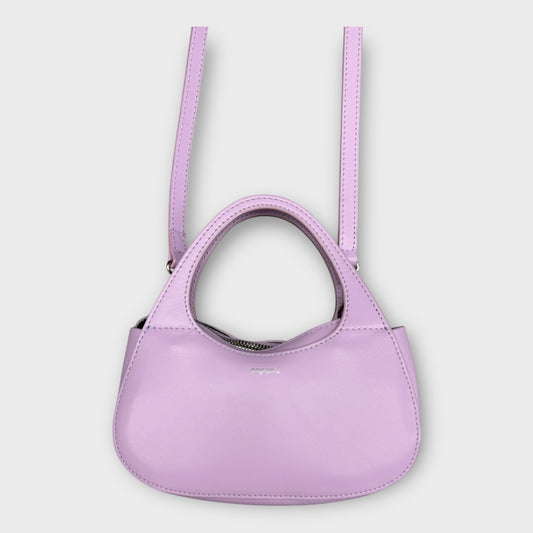 Purple Leather Mini Swipe Tote Bag