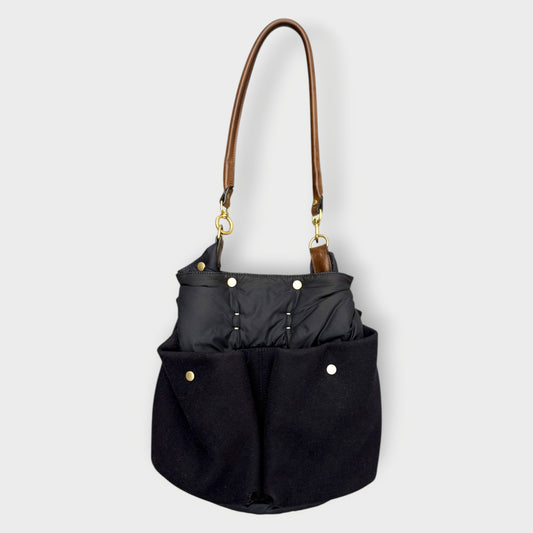 Felt Nylon Bucket Bag