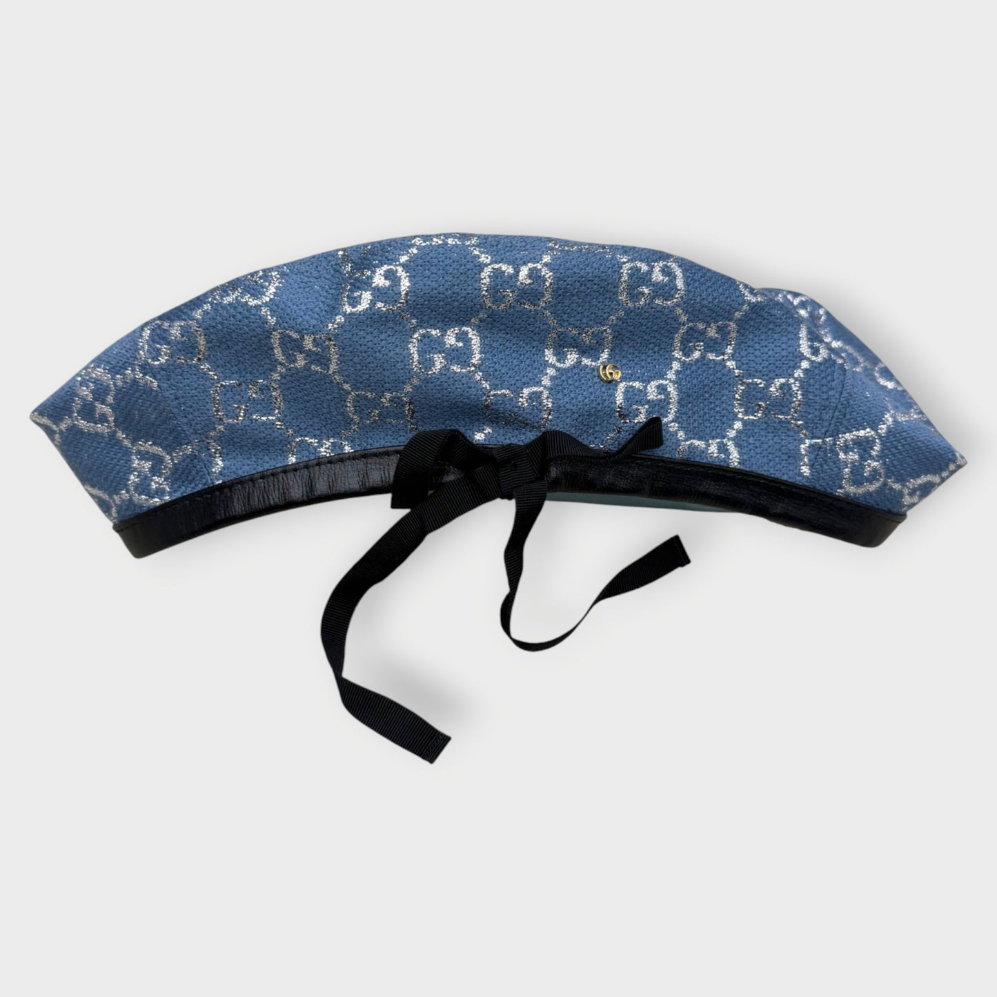 Wool Metallic Monogram Beret