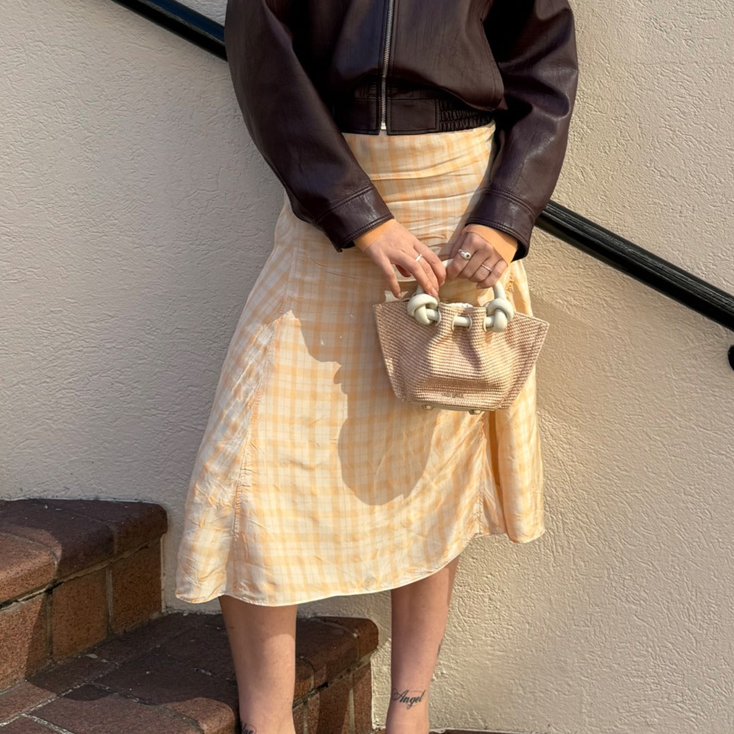 Plaid Midi Skirt