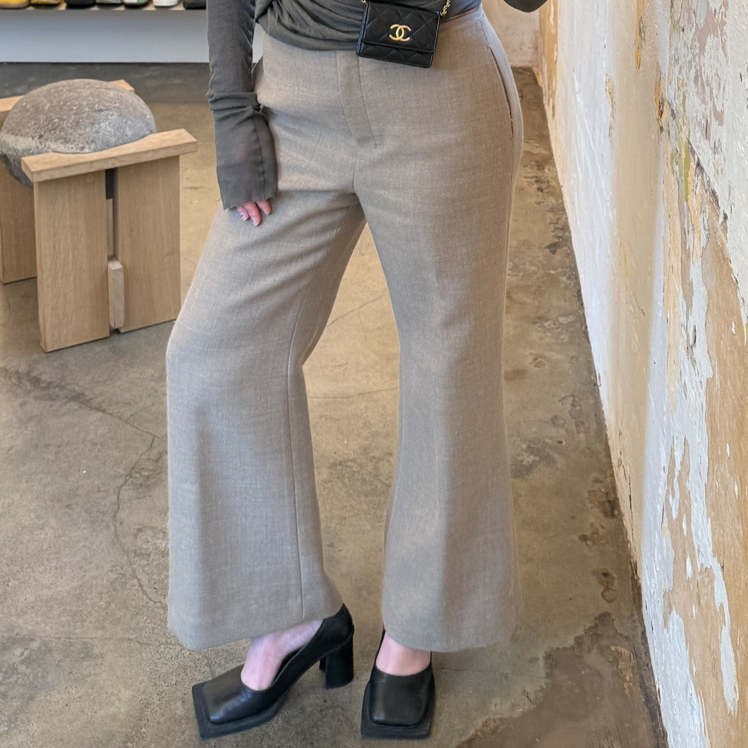 Wool Wide Leg Pant