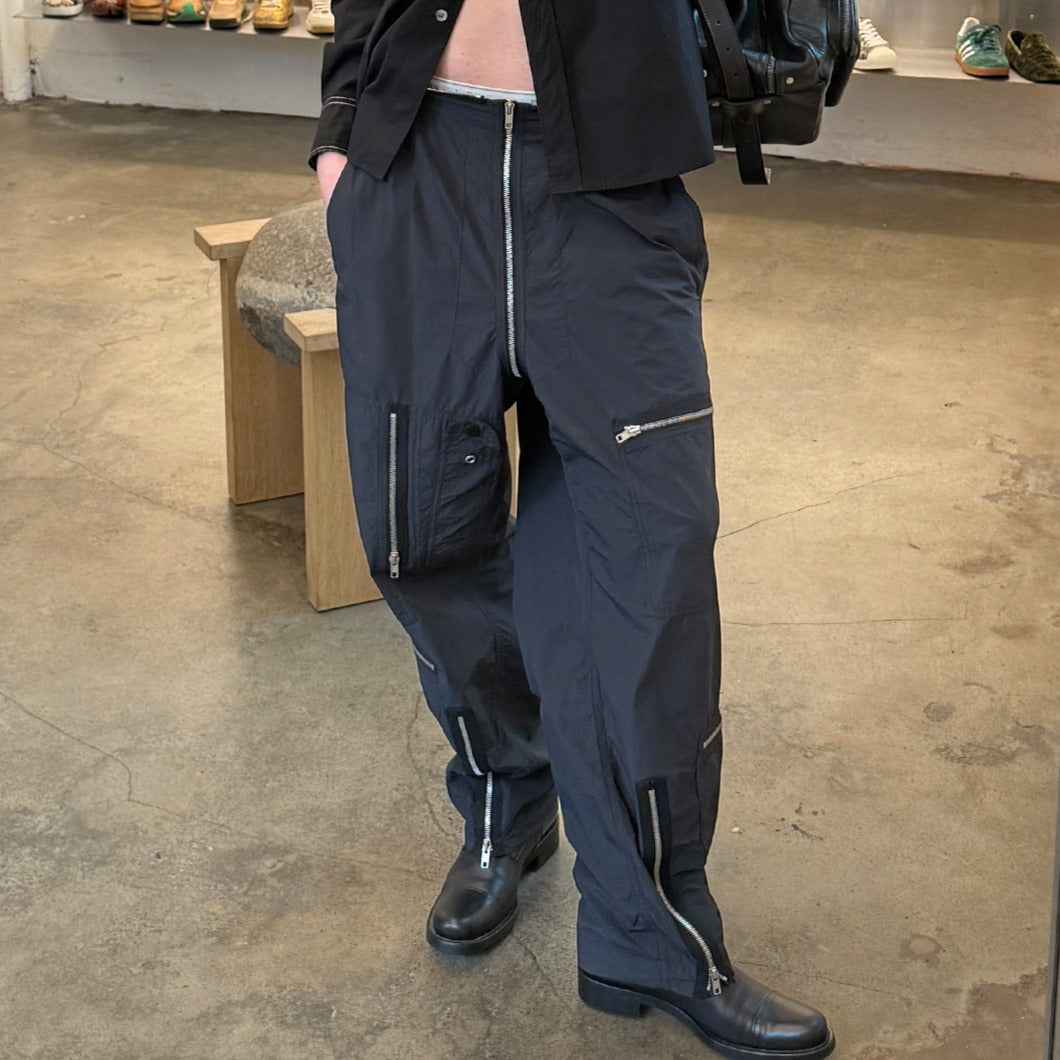 Zip Nylon Cargo Pants