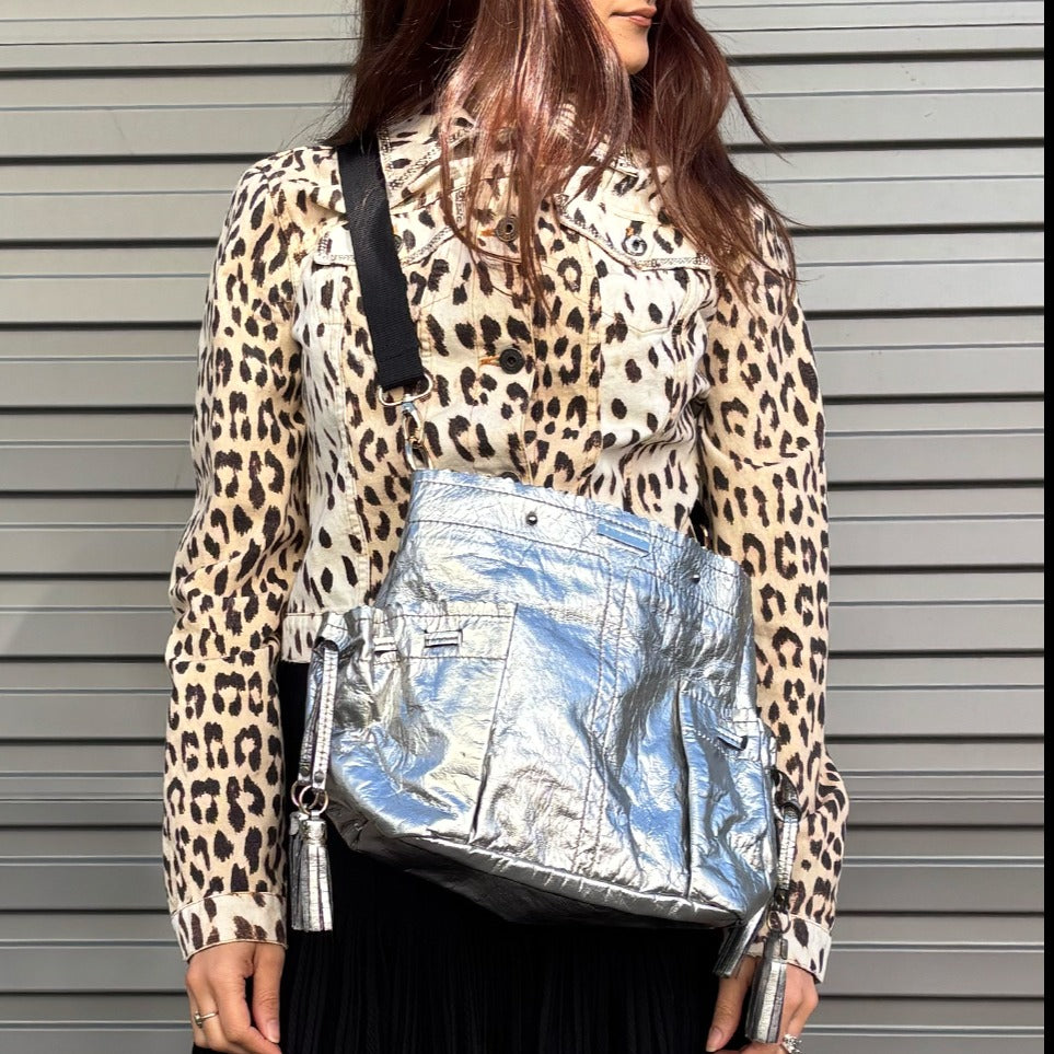 Metallic Tassel Crossbody Bag