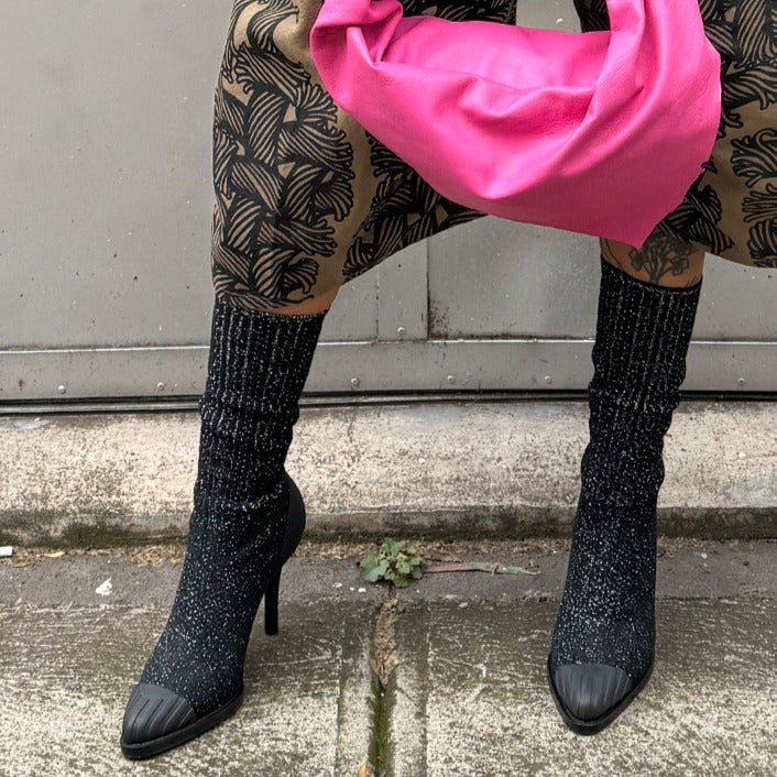 Lurex Sock Boots