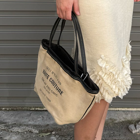 Canvas Haute Couture Logo Bag