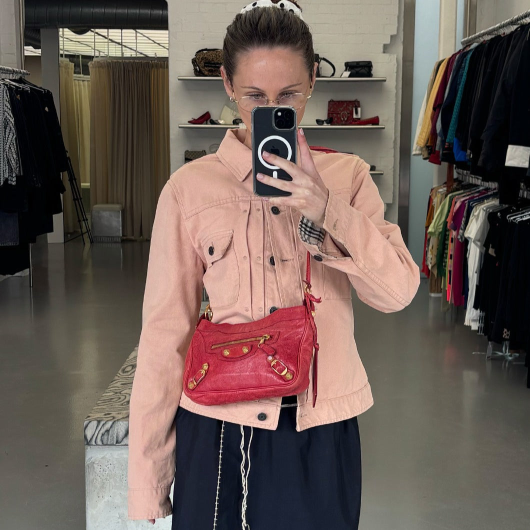 Leather Hip Mini Crossbody Bag