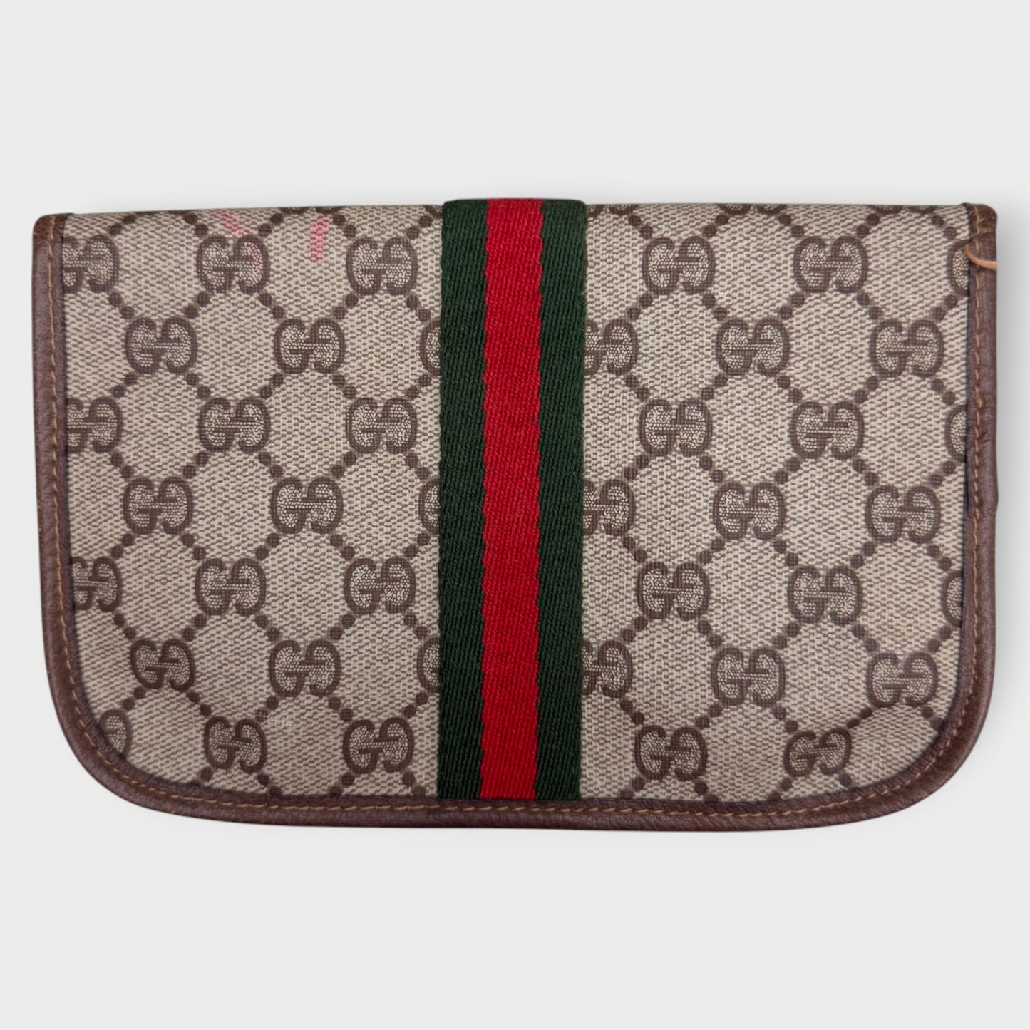 Monogram Stripe Clutch and Wallet