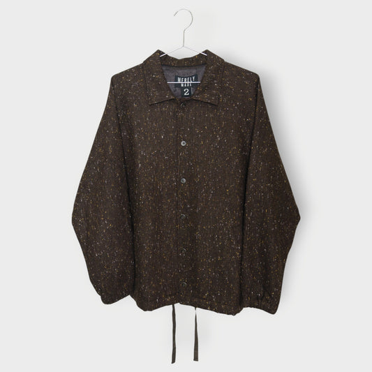 Speckle Tweed Zip Coach Jacket