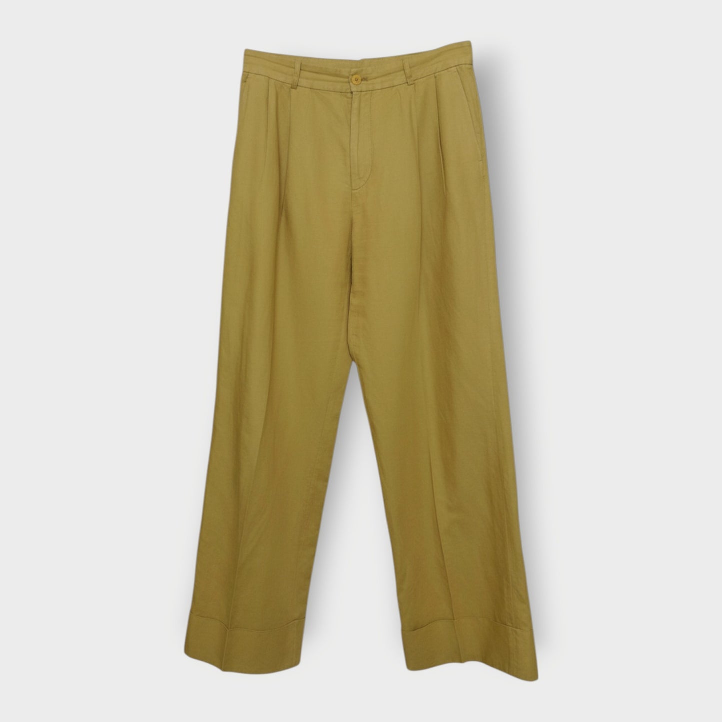 Linen Blend Cuffed Trouser